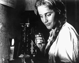 Maria Schell, on-set of the Film, "Gervaise" directed by René Clément, Close-Up, 1956