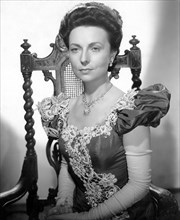 Agnes Moorehead, on-set of the Film, "The Magnificent Ambersons" directed by Orson Welles, 1942