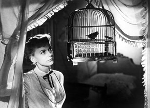 Anita Bjork, on-set of the Film, "Miss Julie (Froken Julie)" directed by Alf Sjöberg, 1951
