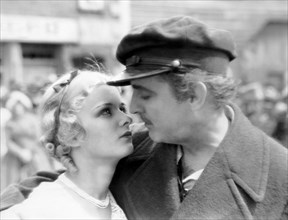 Joan Bennett and John Barrymore, on-set of the Film, "Moby Dick" directed by Lloyd Bacon, 1930