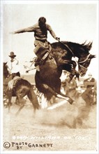 Rodeo Rider Soapy Williams on the Horse Cox, circa 1919
