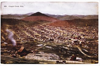 Cripple Creek, Colorado, USA, Where Gold was Discovered in 1891 and a Boomtown was Established, circa 1910