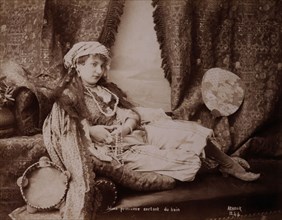 Young Turkish Princess Relaxing after Bathing, circa 1880