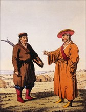 Kalmut Peasant and Priest, from Travels Through the Southern Provinces of the Russian Empire in the Years 1793 & 1794