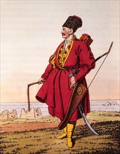 Turkoman with Weapons, from Travels Through the Southern Provinces of the Russian Empire in the Years 1793 & 1794