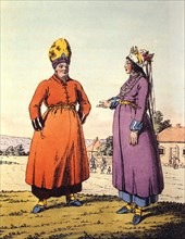 Cossack Woman and Girl of Tsherkask, from Travels Through the Southern Provinces of the Russian Empire in the Years 1793 & 1794