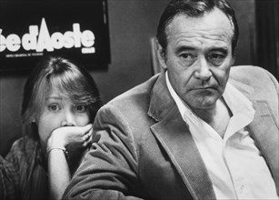 Sissy Spacek and Jack Lemmon, on-set of the Film, "Missing", 1982