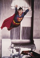 Christopher Reeve, on-set of the Film, "Superman", 1978