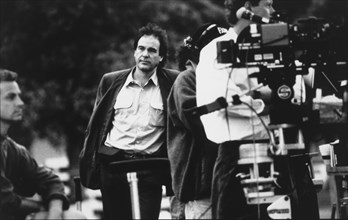 Oliver Stone, Director, on-set of the Film, "JFK", 1991
