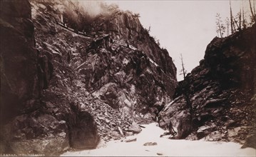 Denver and Rio Grande Railroad at Canyon of Rio Las Animas, Colorado, USA, by William Henry Jackson, circa 1882