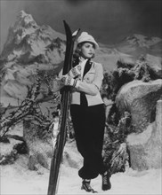 Nan Gray (1918-1993) American Film Actress, Portrait with Skis by Ray Jones, 1939
