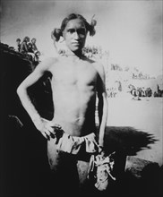 Young Male Hopi Native American, Portrait, circa 1900