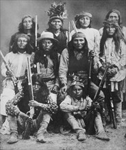 Apache Scouts of General George Crook who Helped to Track Geronimo, Portrait, circa 1886