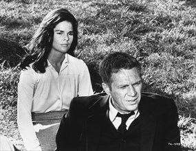 Ali MacGraw and Steve McQueen, on-set of the Film, "The Getaway", 1972