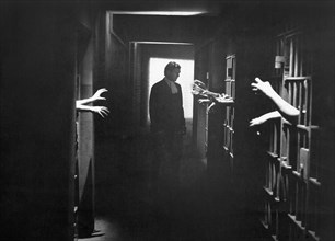 Richard Fraser, on-set of the Film, "Bedlam", 1946