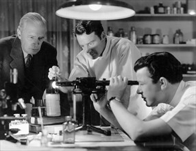 Samuel S. Hinds, Lew Ayres, & John Shelton, on-set of the Film, "Dr. Kildare Goes Home", 1940