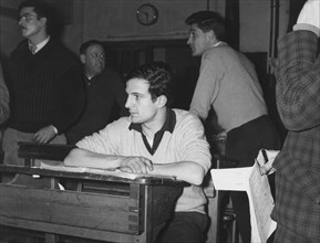 Director Francois Truffaut on-set of the Film, "The 400 Blows" (aka Les Quatre Cents Coups), 1959