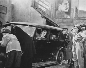 Joseph Cotten, Jack Moss, on-set of the Film, "Journey into Fear", 1943
