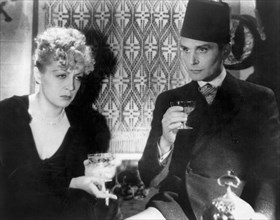 Dita Parlo, Pierre Blanchar, on-set of the Film, "Mademoiselle Docteur", 1937