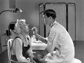 Ann Sothern, James Warren, on-set of the Film, "Maisie Goes to Reno", 1944