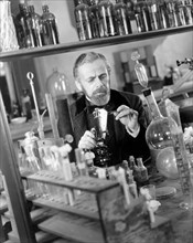 Paul Muni, on-set of the Film, "The Story of Louis Pasteur", 1935