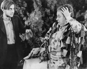 Dwight Frye, Maude Eburne, on-set of the Film, "The Vampire Bat", 1933