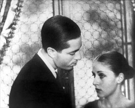 Julian West (left), on-set of the Film, "Vampyr", 1932