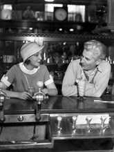 ZaSu Pitts, Director John M. Stahl at the Universal  Studio Cafe, 1932
