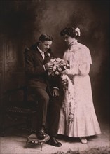 Wedding Couple, Portrait, Chicago, Illinois, USA, circa 1920