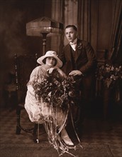 Wedding Couple, Portrait, Chicago, Illinois, USA, circa 1930