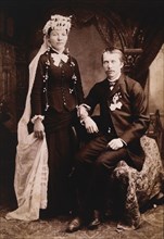 Wedding Couple, Portrait, Sheboygan, Wisconsin, USA, circa 1900
