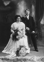 Wedding Couple, Portrait, Chicago, Illinois, USA, circa 1915
