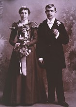 Wedding Couple, Portrait, Chicago, Illinois, USA, circa 1920