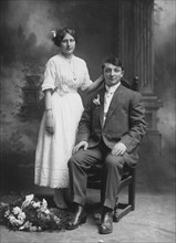 Wedding Couple, Portrait, Milwaukee, Wisconsin, USA, circa 1930