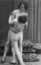 Two Nude Women Standing and Embracing, circa 1925