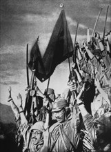 Victorious Japanese Troops after Invasion of Manchuria, circa 1931