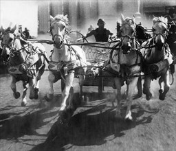 Chariot Race, on-set of the Film, "Ben-Hur", 1925