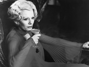 Delphine Seyrig, on-set of the French Film, "Daughters of Darkness" (aka Les Levres Rouges), 1971