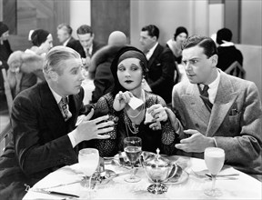 Richard 'Skeets' Gallagher, Judith Wood, Norman Foster, on-set of the Film, "It Pays to Advertise", 1931