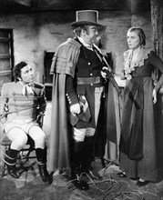 Robert Newton, Charles Laughton and Marie Ney, on-set of the Film, "Jamaica Inn", 1939