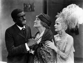 Al Jolson, Eugenie Besserer, May McAvoy, on-set of the Silent Film, "The Jazz Singer", 1927