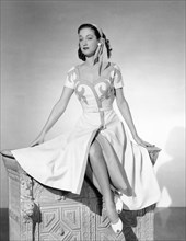 Dorothy Lamour, Publicity Portrait, on-set of the Film, "Slightly French", 1949