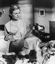 Joanne Woodward, on-set of the Film, "The Three Faces of Eve", 20th Century Fox, 1957