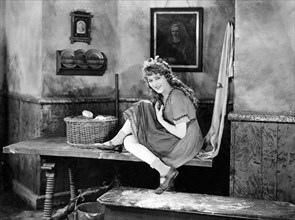 Mary Pickford, on-set of the Silent Film, "Through the Back Door", 1921