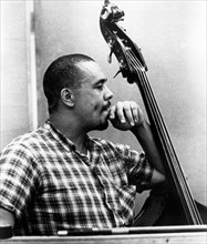 Charles Mingus, Portrait with Double Bass, circa 1950's