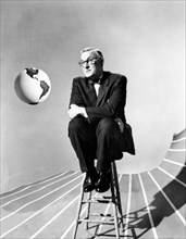 Dave Garroway, Television Personality and Host, Portrait on Stool, circa 1959