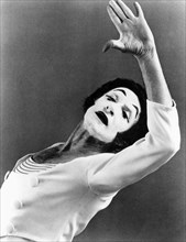 Marcel Marceau (1923-2007), French Actor and Mime, Portrait with White Makeup, circa 1960's