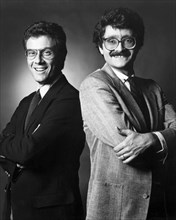 Jeffrey Lyons and Michael Medved, American Film Critics, Publicity Portrait for their Television Show, "Sneak Previews", 1986