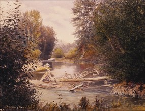Prickly Pear Creek, Hand-Colored Photograph, Ralph Earl DeCamp, 1909