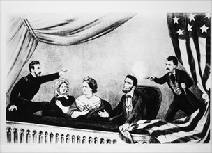 The Assassination of President Abraham Lincoln, Lithograph, Currier & Ives, 1865